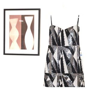 🍒NWT Sequin Metallic Party Dress